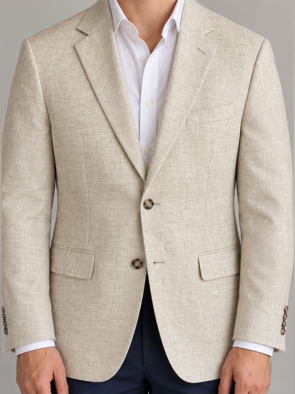 Jos. A. Bank Light Beige Linen-Blend Sport Coat